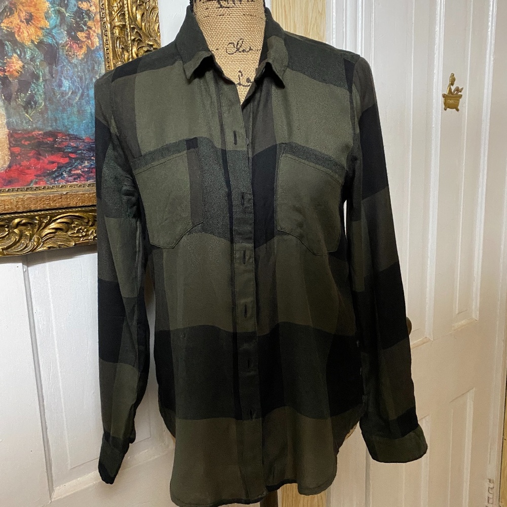 Lucky Brand Green Plaid Shirt